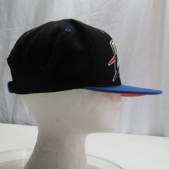 Mitchell & Ness NBA OKC Oklahoma City Thunder Black/Blue Snapback Hat/Cap - Picture 5 of 11